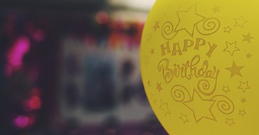 Balloon with happy birthday on it
