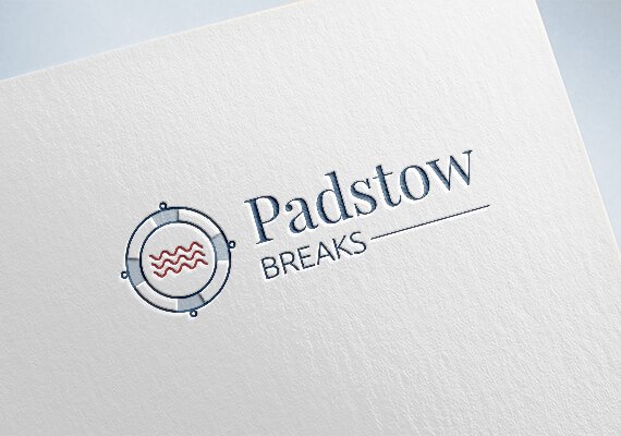 Padstow Breaks logo embossed onto paper
