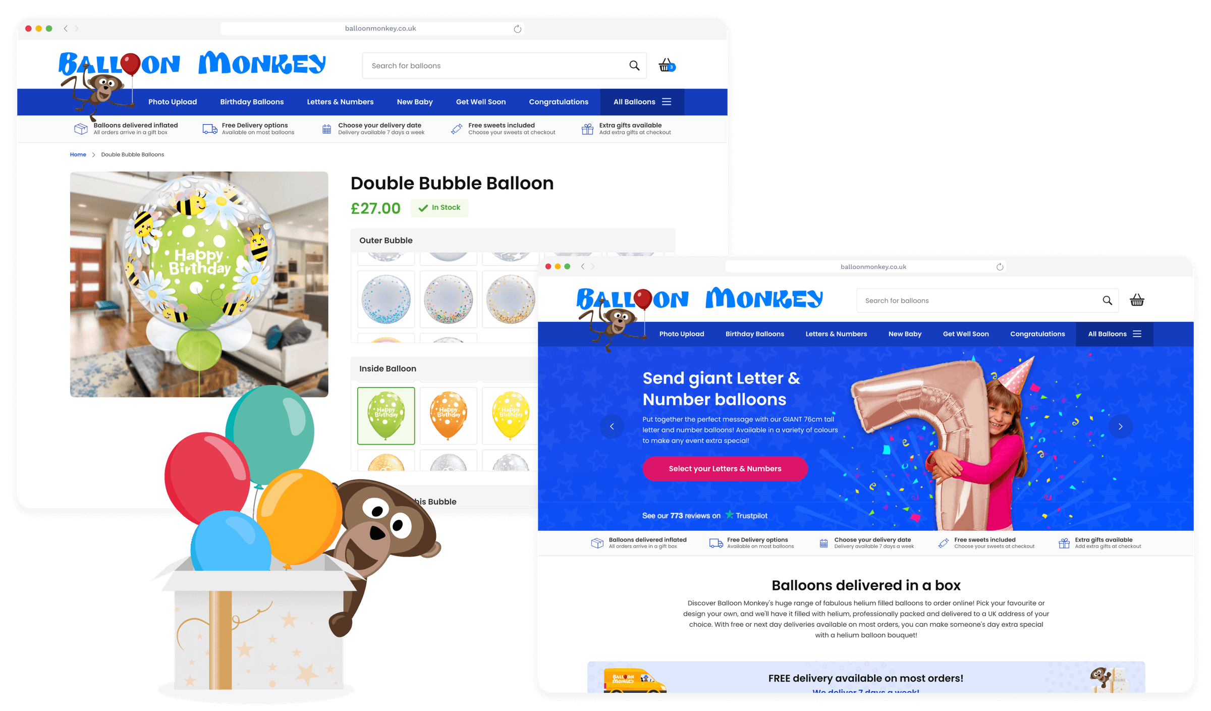 Balloon Monkey Mockup