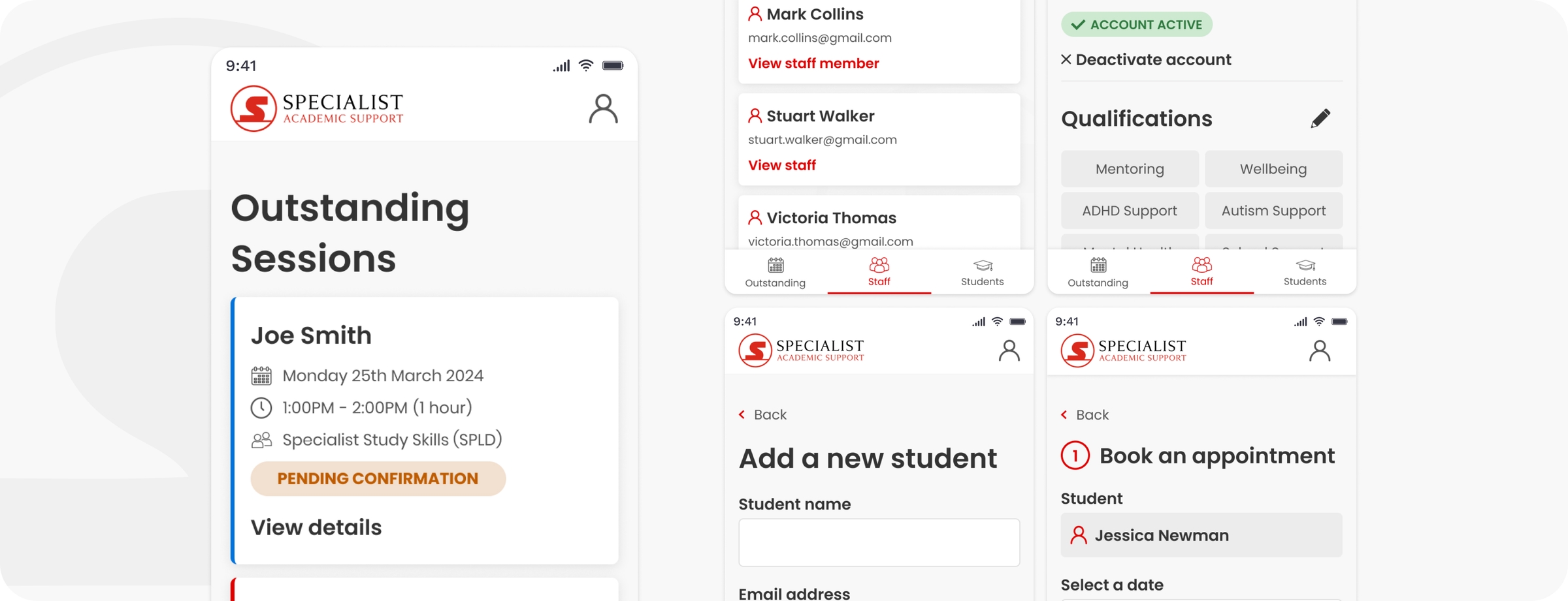 Screenshot of device