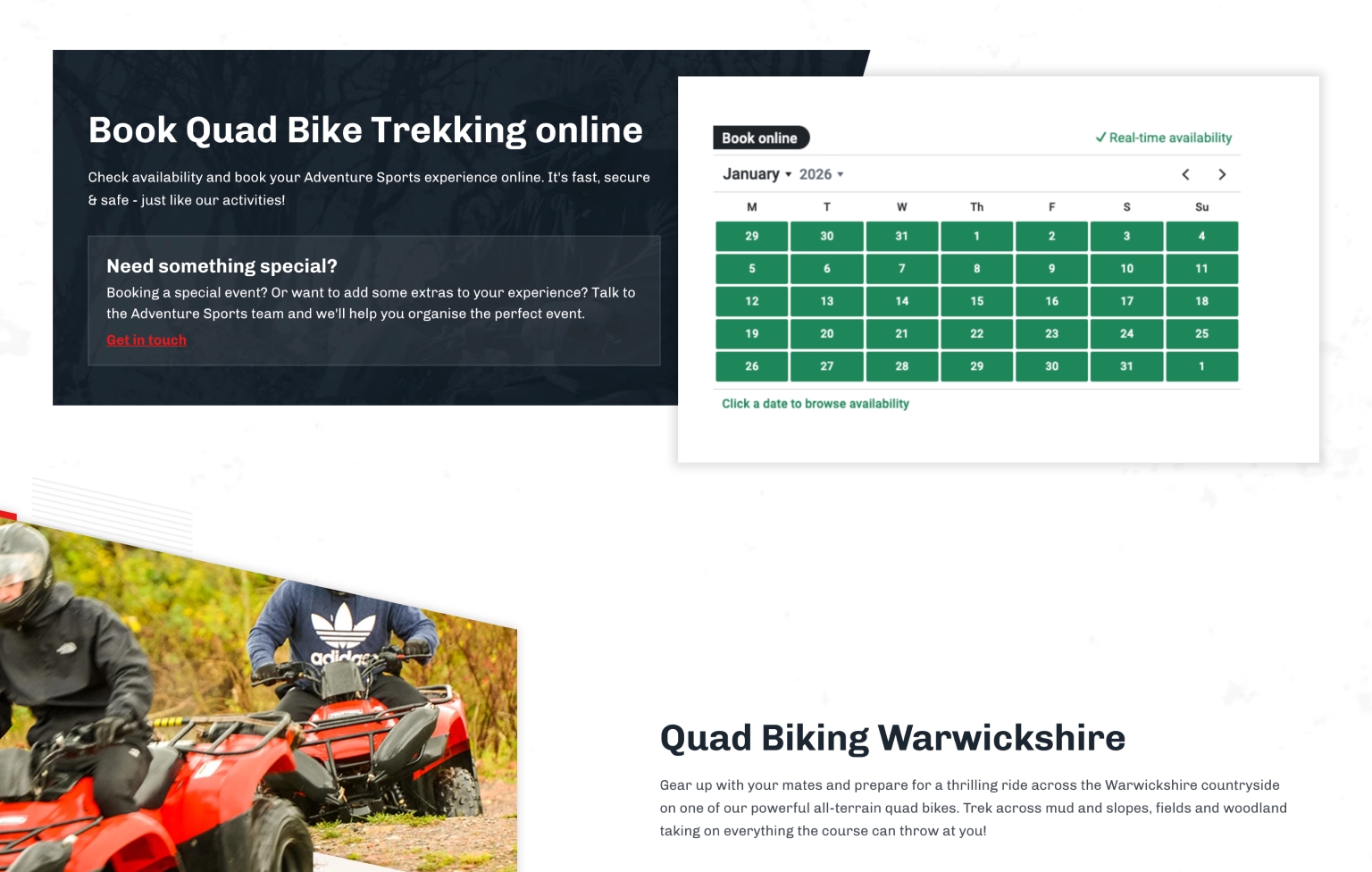 Screenshot of desktop device