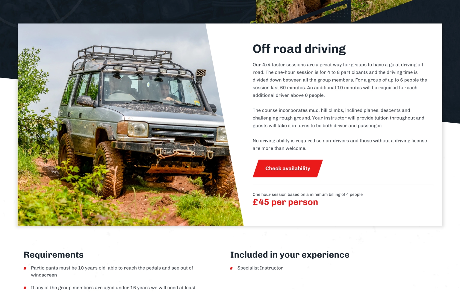 Screenshot of desktop device