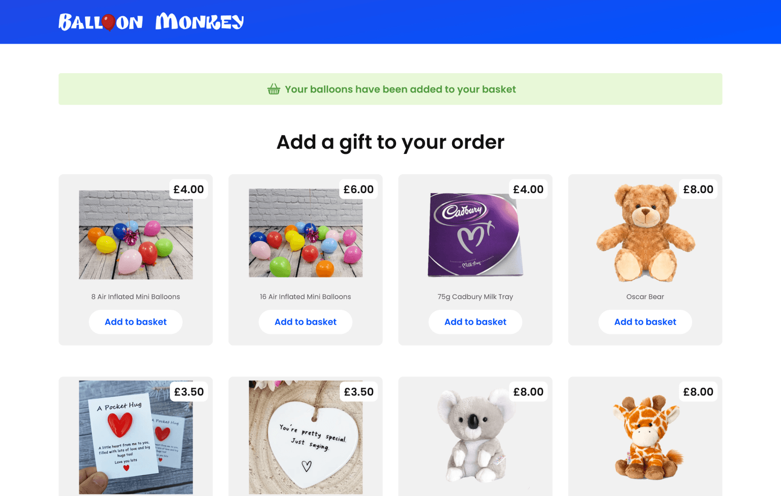 Screenshot of desktop device