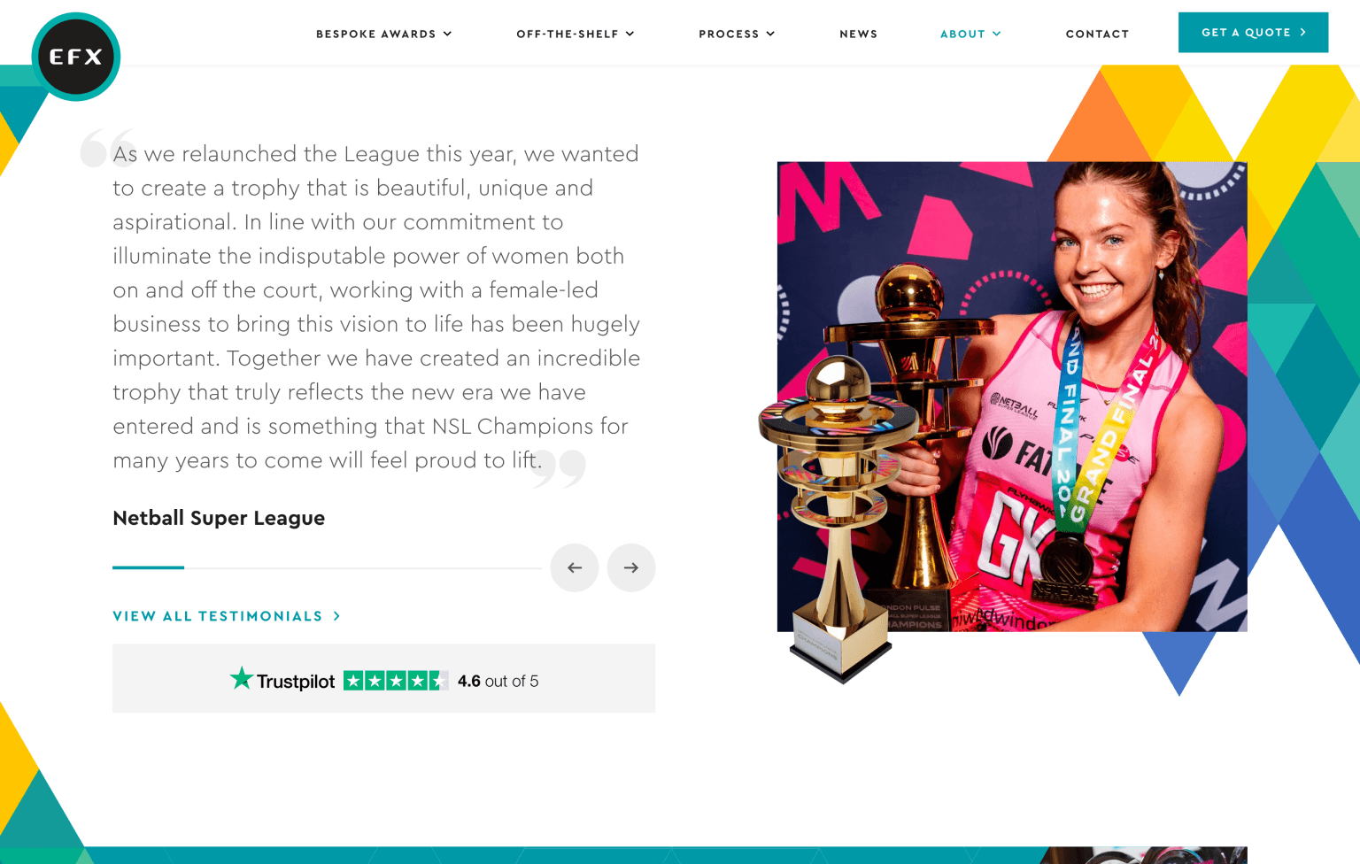 Screenshot of desktop device