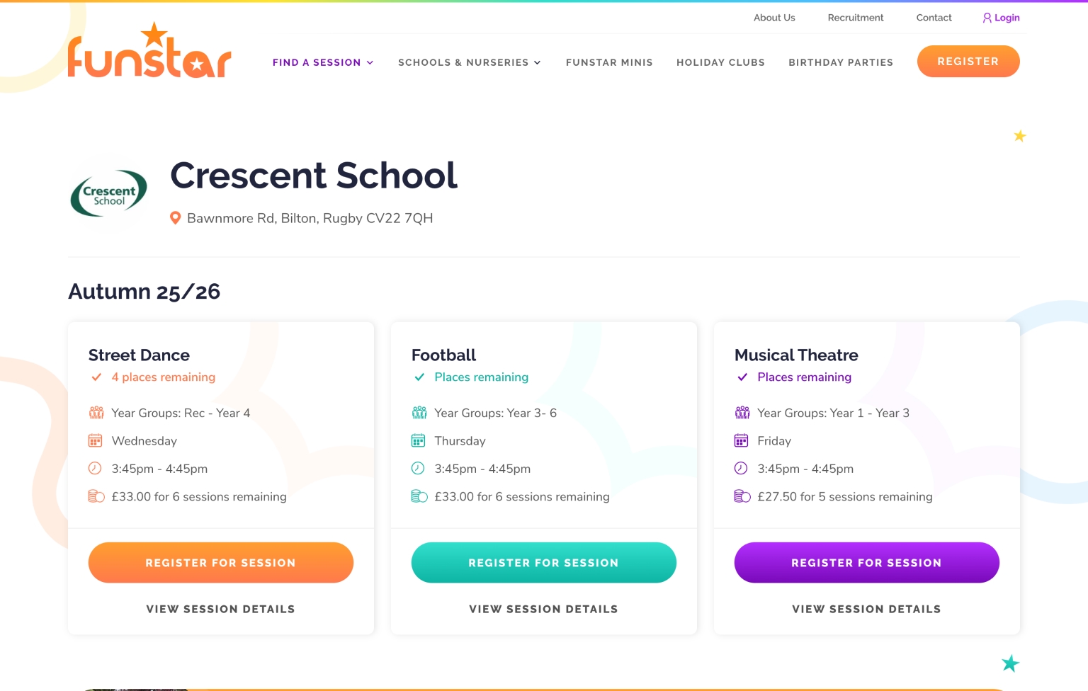 Screenshot of desktop device