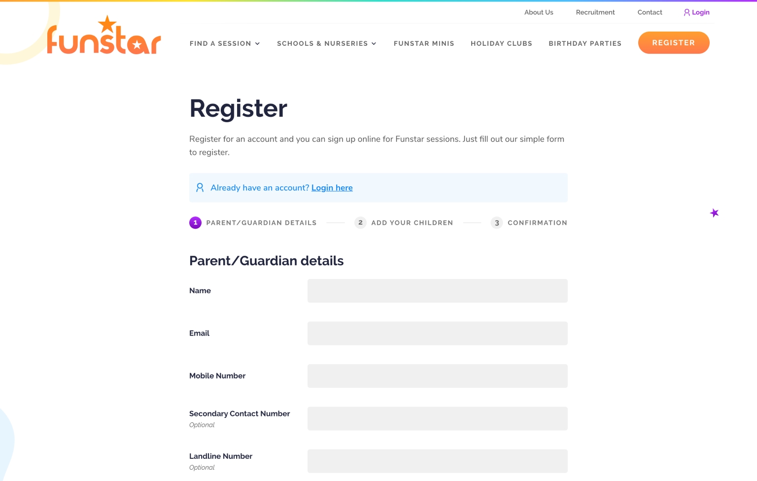 Screenshot of desktop device