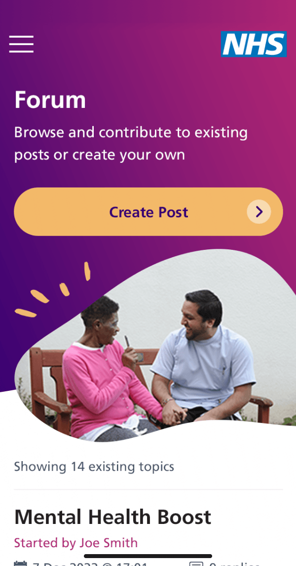 Screenshot of mobile device