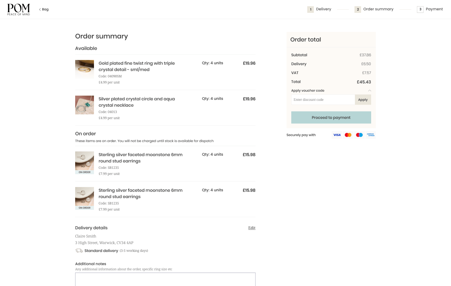 Screenshot of desktop device