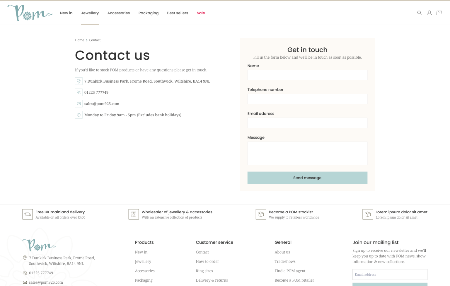 Screenshot of desktop device