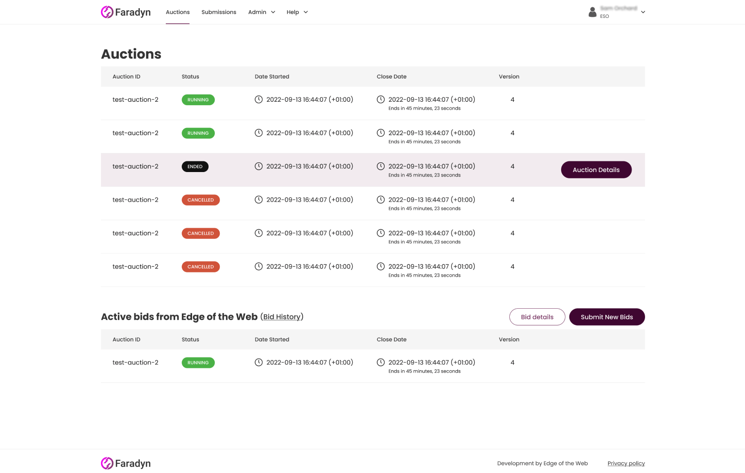 Screenshot of desktop device