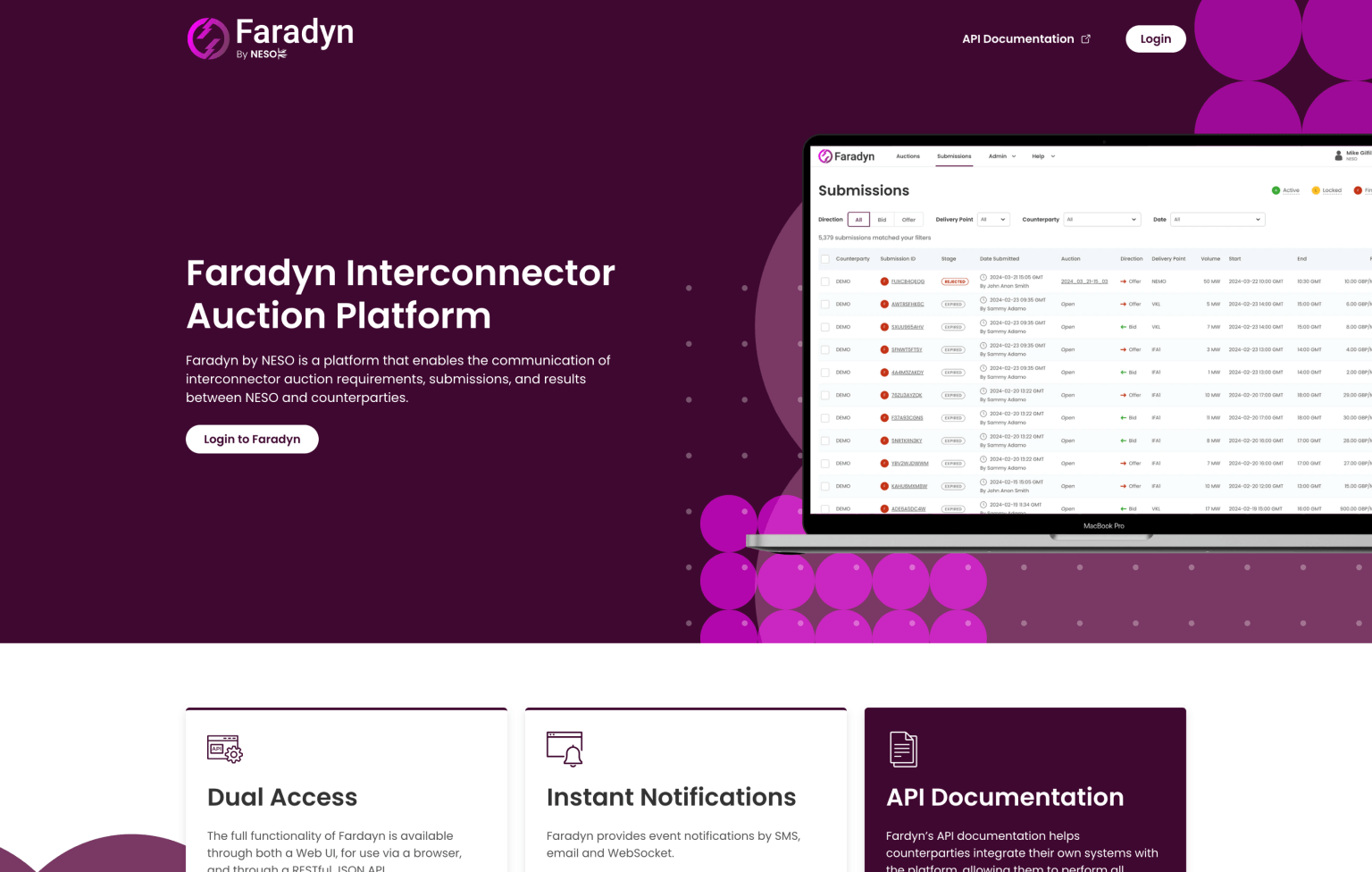 Screenshot of desktop device