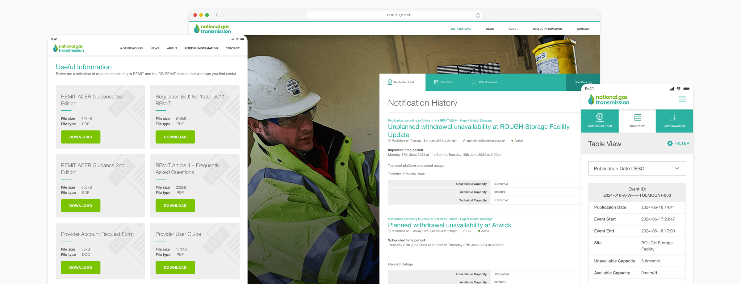 Screenshot of device