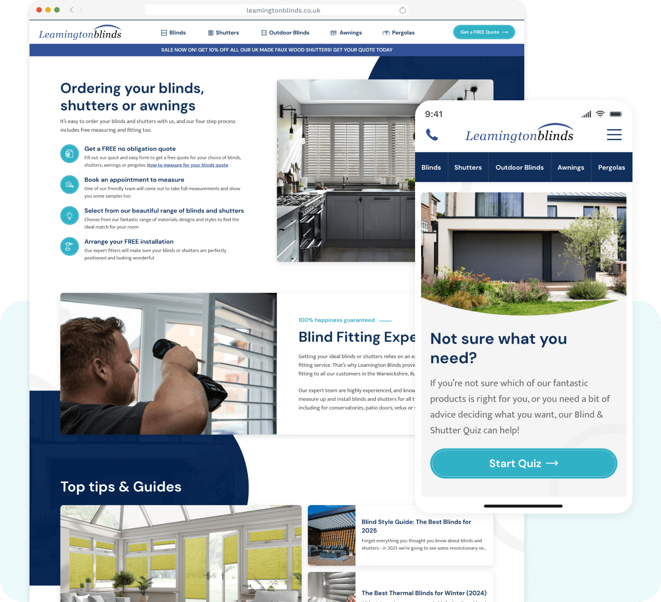 Leamington Blinds Mockup