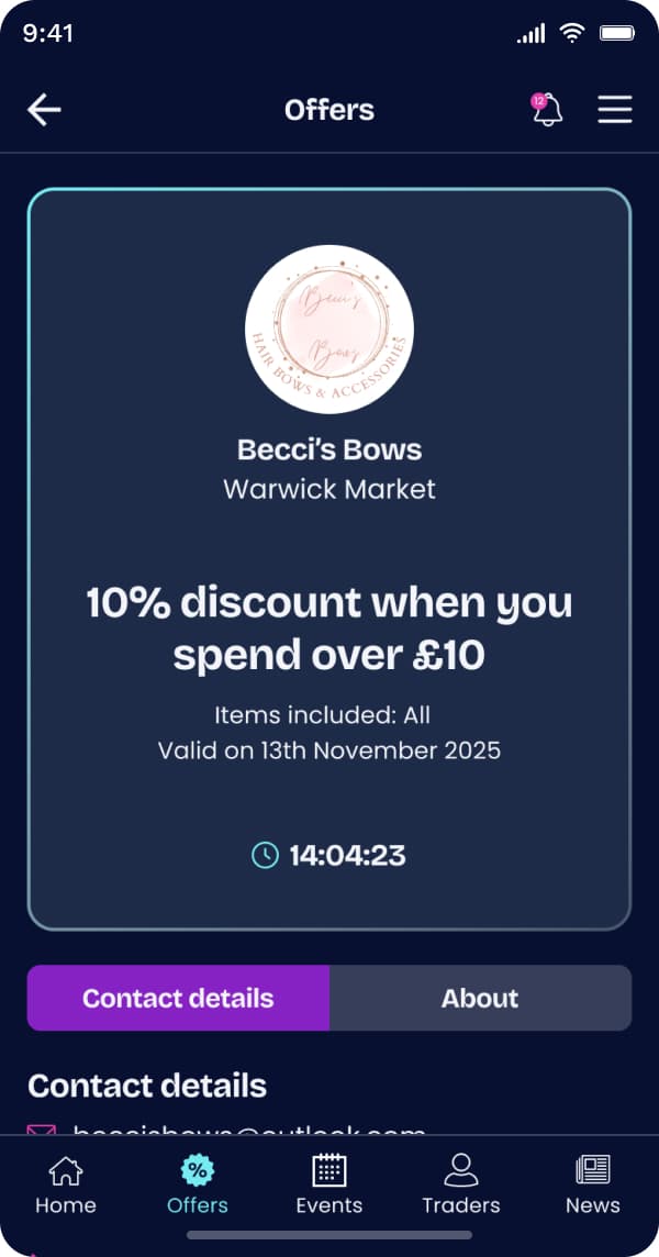 Screenshot of mobile device