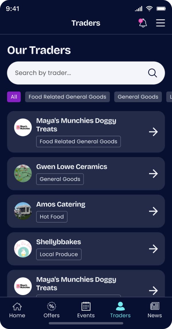 Screenshot of mobile device
