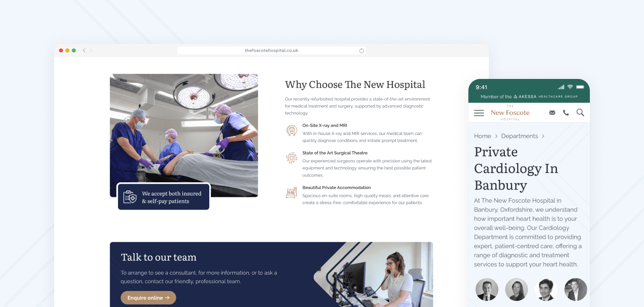 Illustation of The New Foscote Hospital website