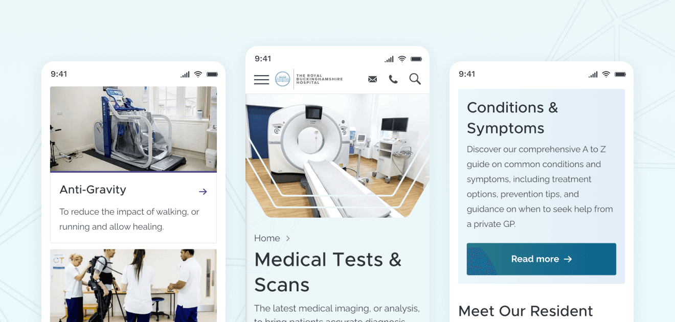 Illustation of The Royal Buckinghamshire website