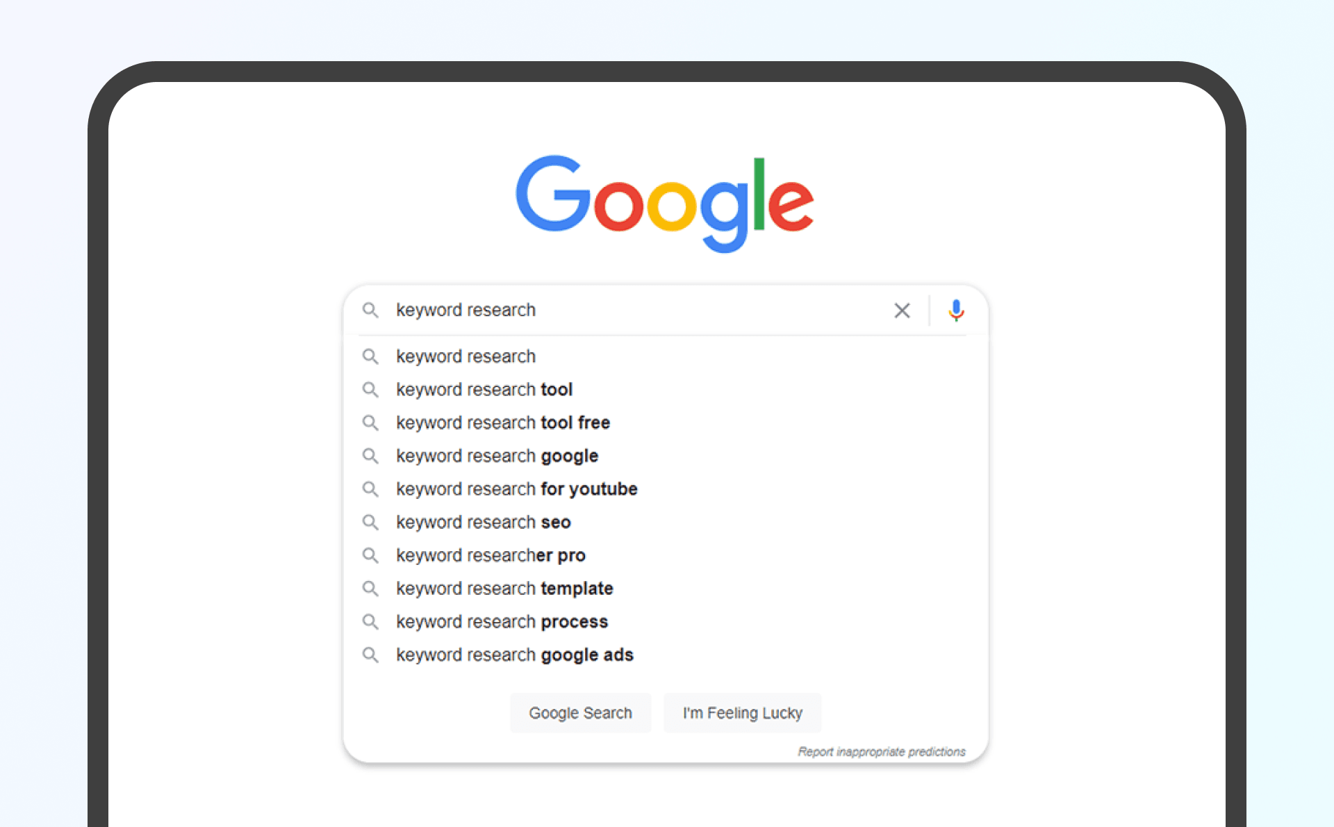 Keyword screenshot 