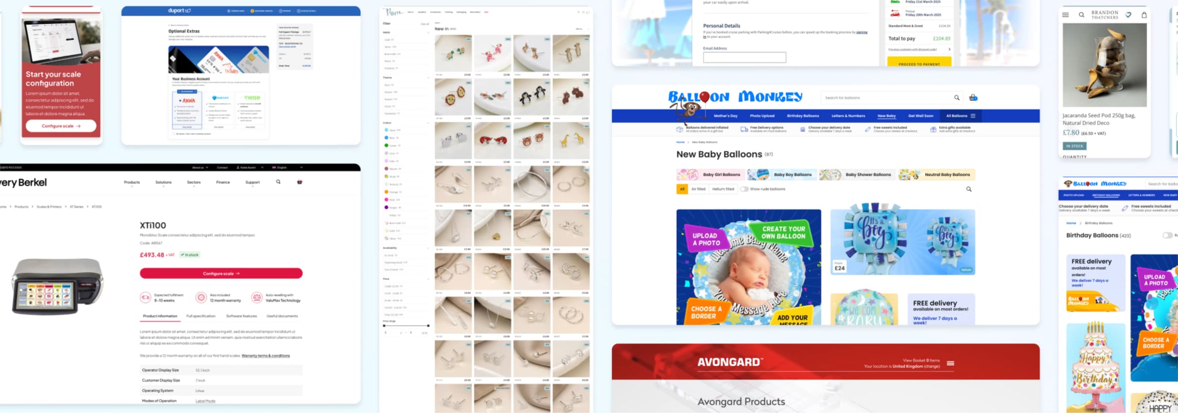 Example of Ecommerce websites created by Edge of the Web
