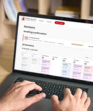SAS website mockup