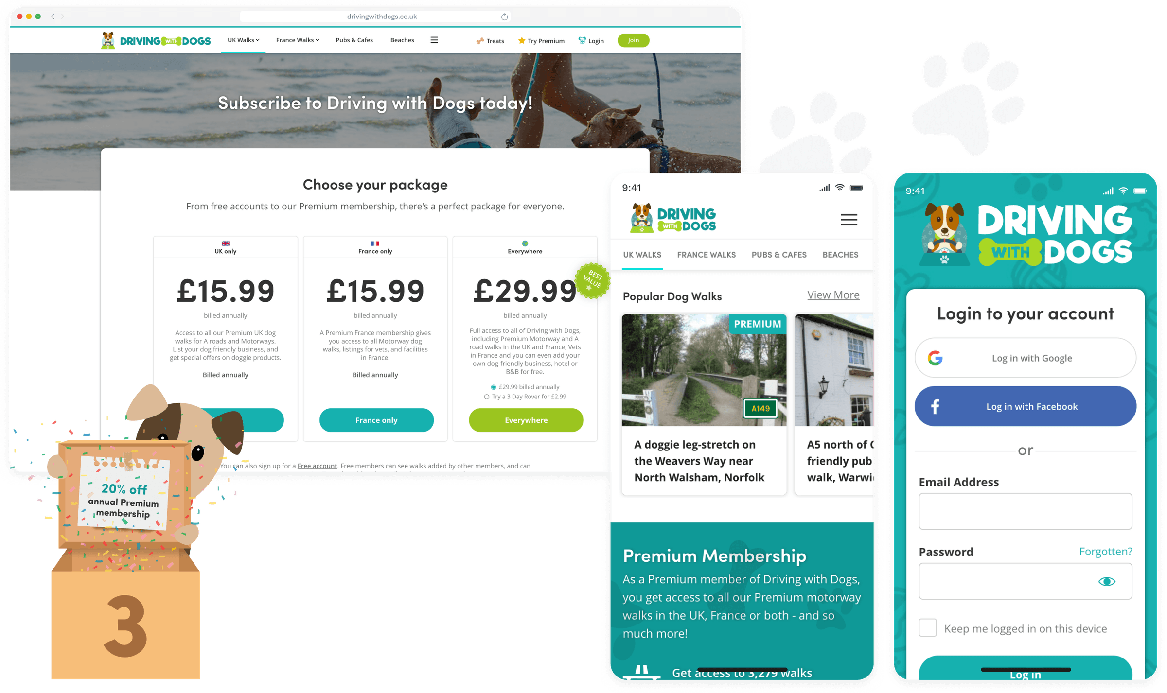 Driving with Dogs Mockup