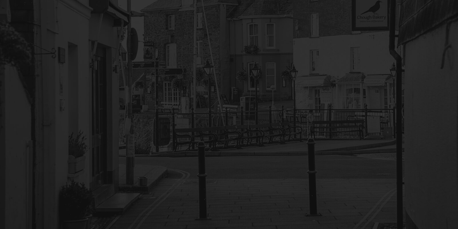 A street in padstow overlooking the harbor