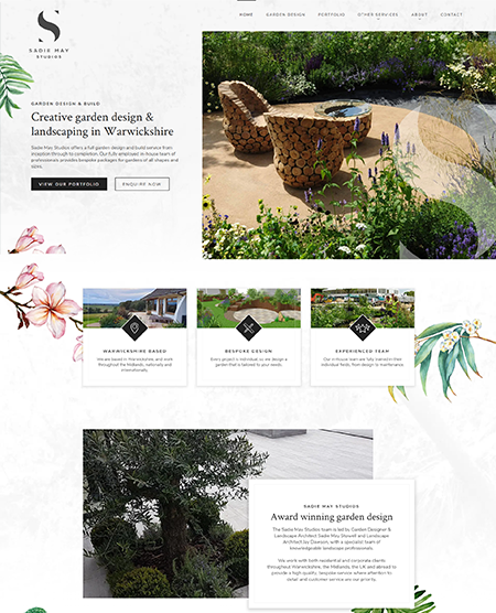 Screenshot of the Becky Kerr homepage