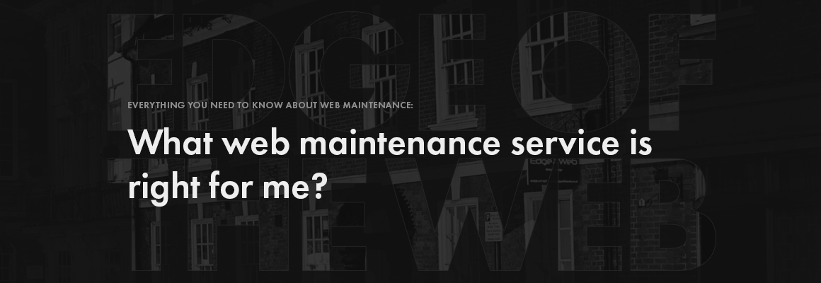 What web maintenance service?