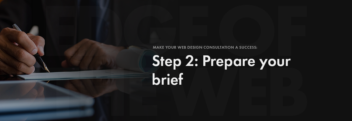 Step 2: website brief