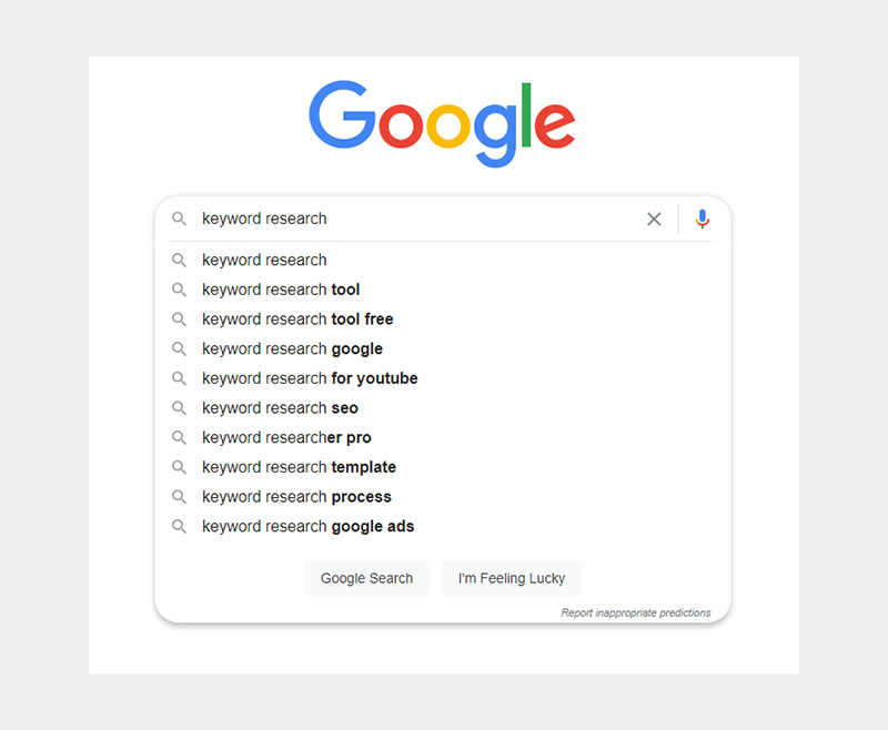 Google autocomplete example