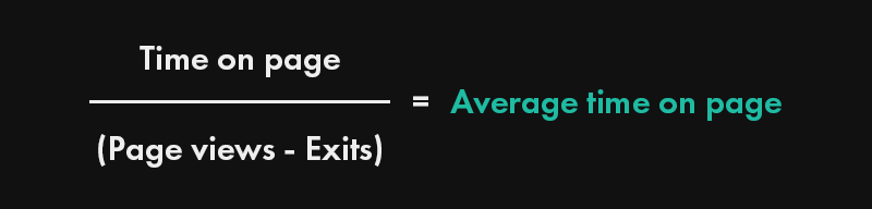 Time on page equation