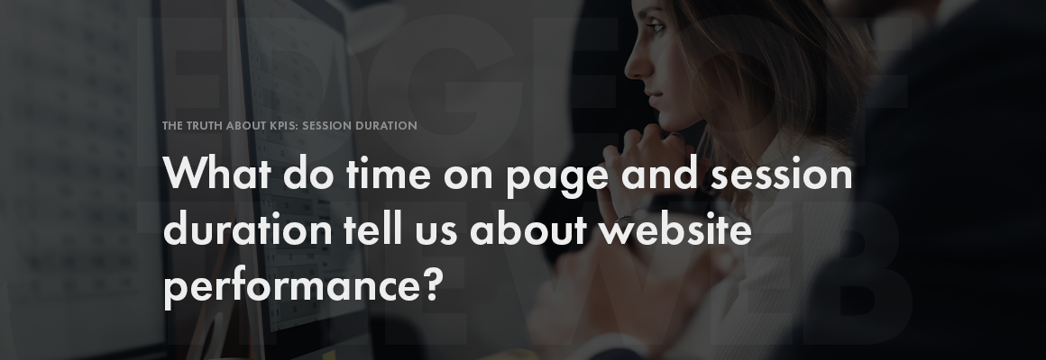 Session duration time on page website performance