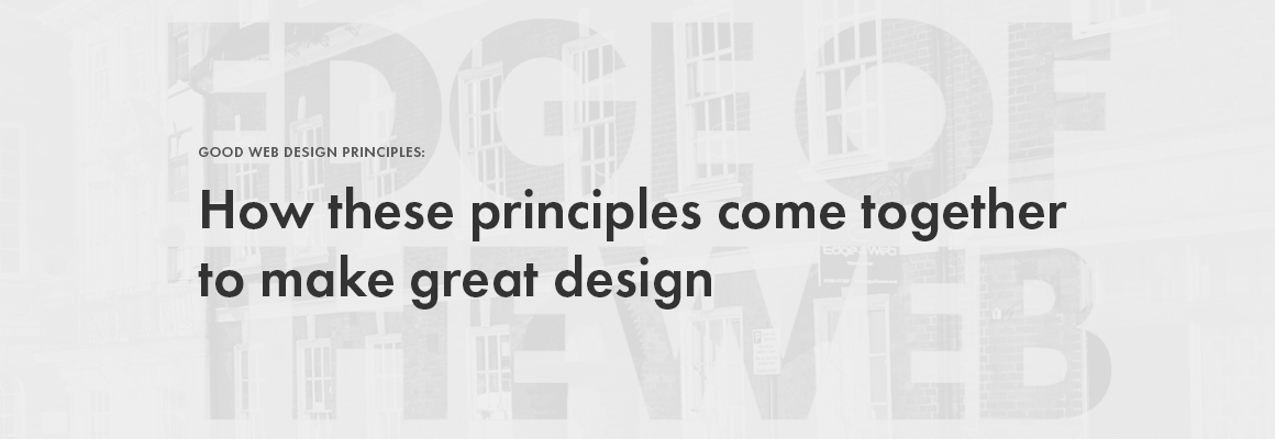 Web design principles round up