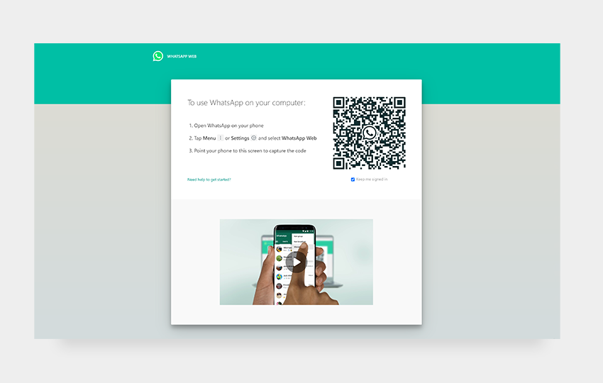 Material UI design Whatsapp Web