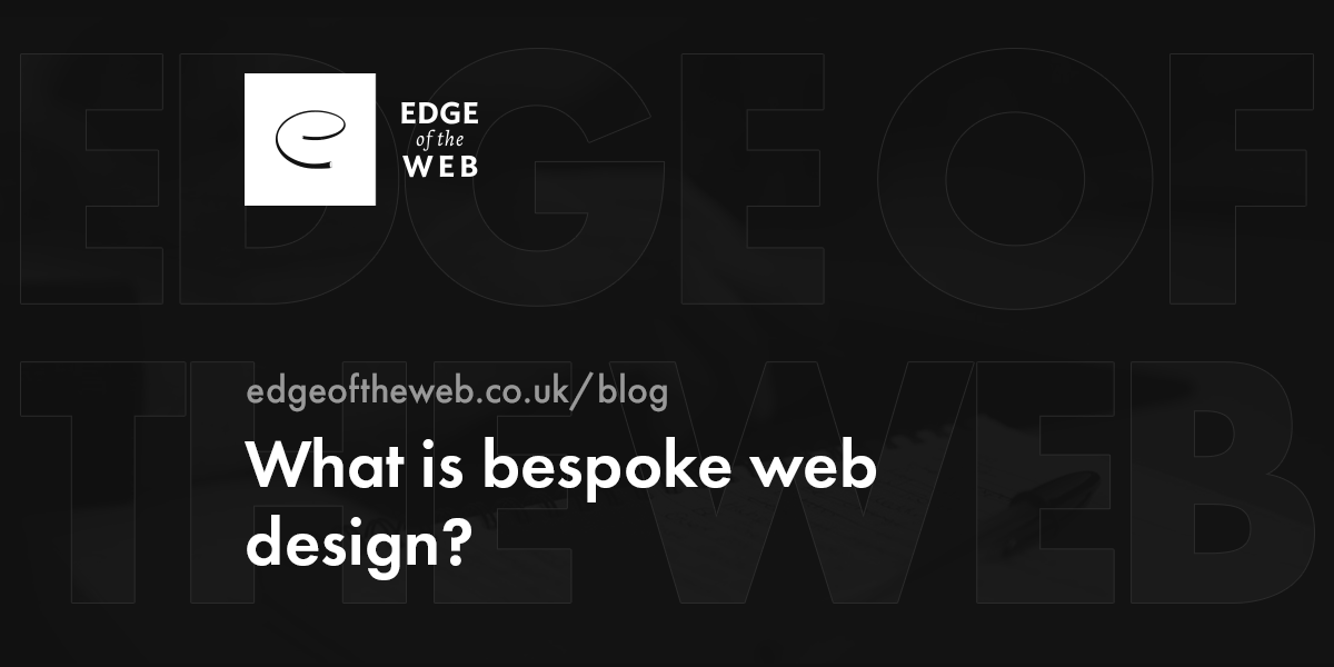 bespoke web design