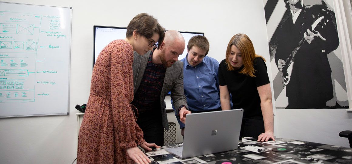 web team collaborating